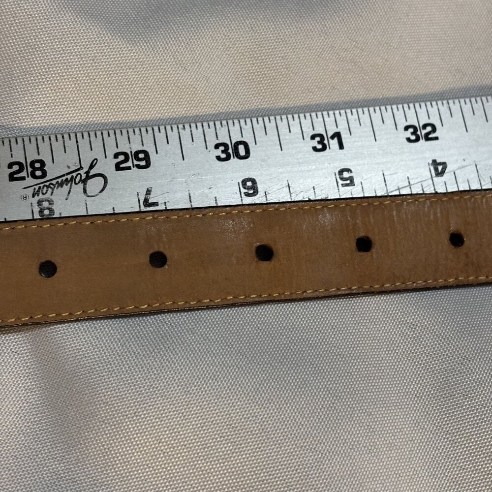 Vintage Brighton Brown Croc-Embossed Leather Belt With Ornate Silver Buckle  Men - Picture 12 of 12